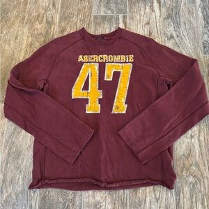 Abercrombie & Fitch Maroon Crew Neck long sleeve